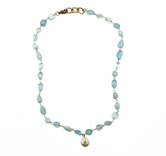 aquamarine starfish necklace