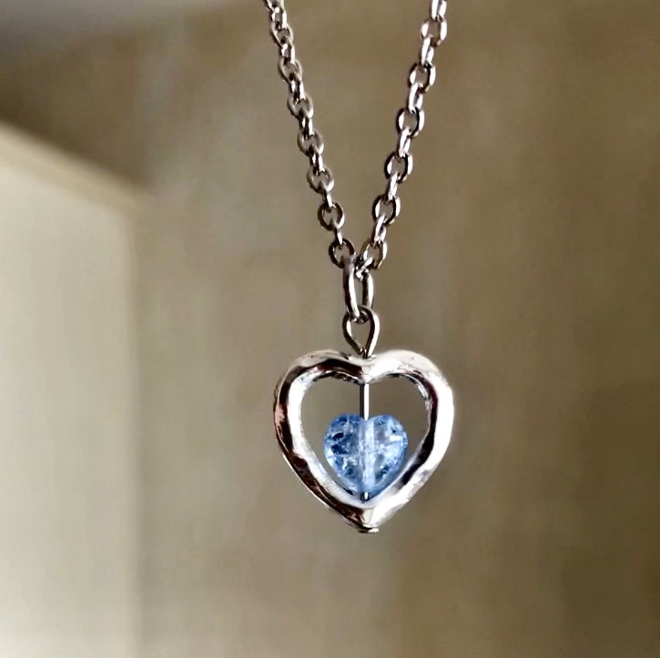blue sweetheart necklace 🩵