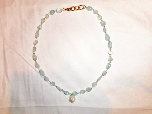 aquamarine starfish necklace