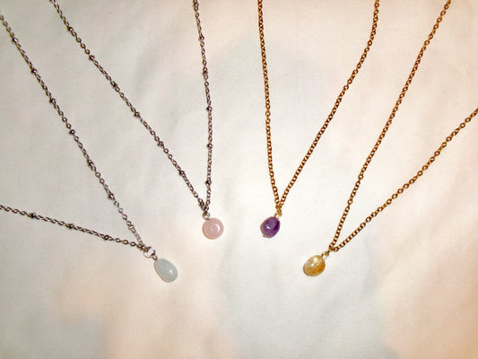 gemstone pendant necklace