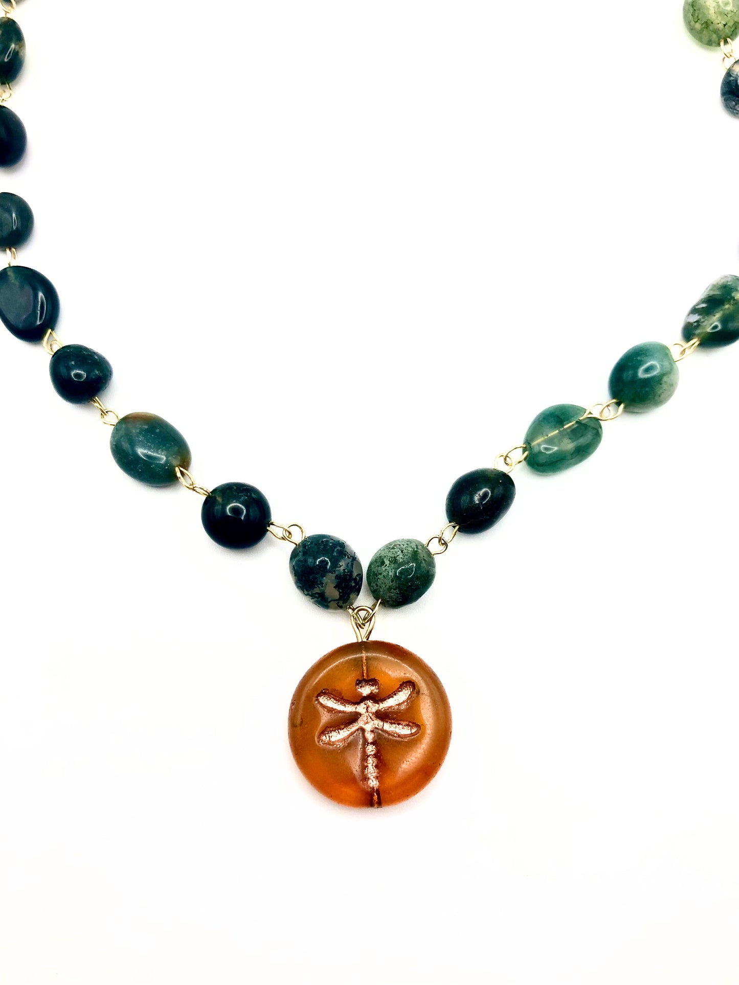 forest dragonfly necklace