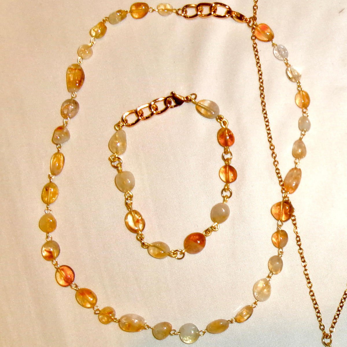citrine gemstone necklace