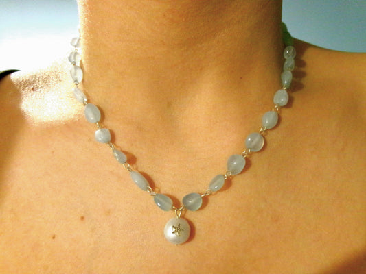 aquamarine starfish necklace