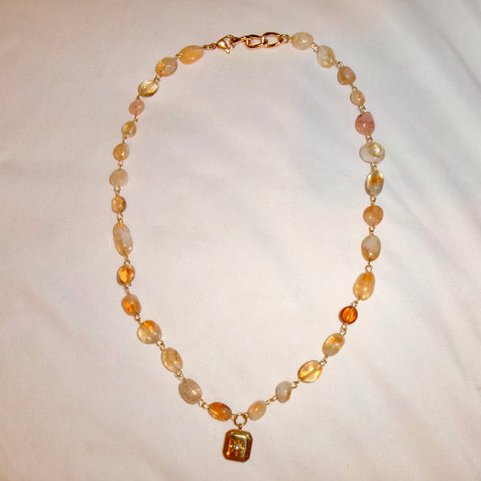 citrine gemstone necklace