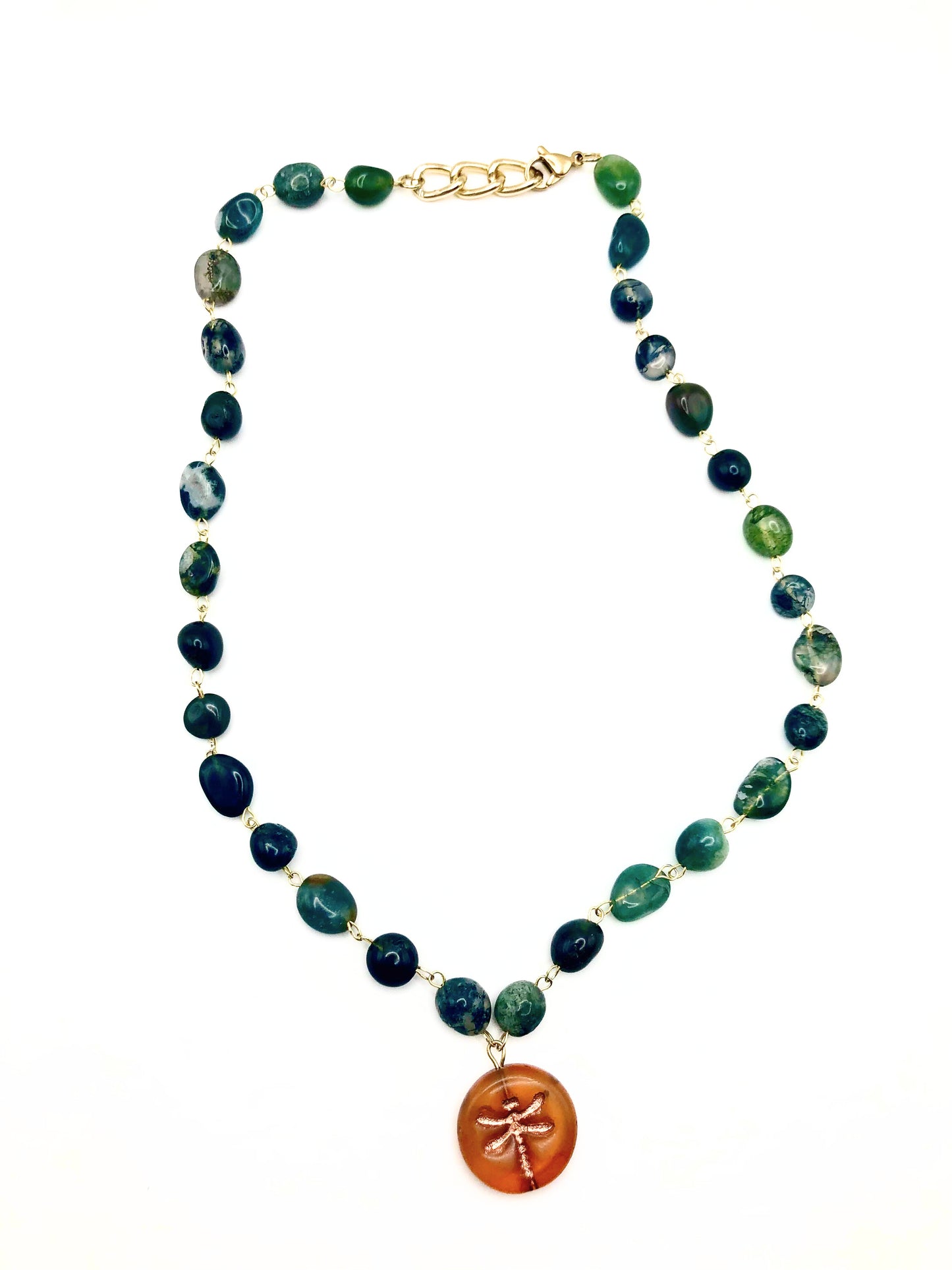 forest dragonfly necklace