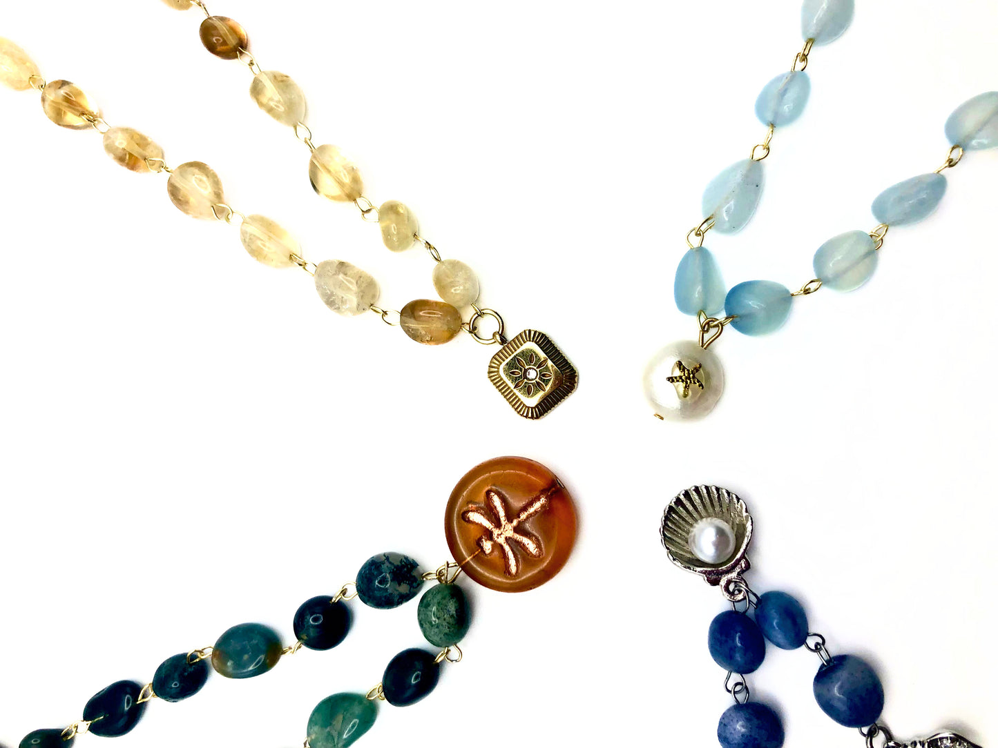 aquamarine starfish necklace