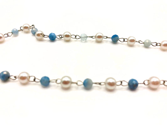 aquamarine heart necklace🐬