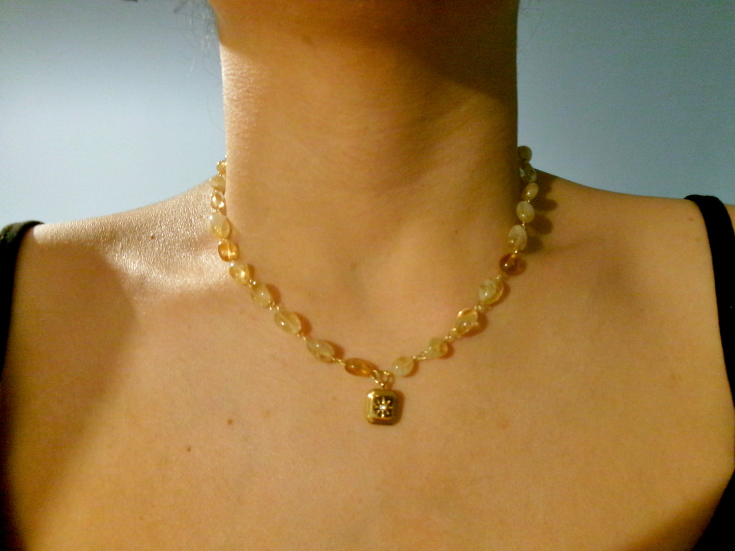 citrine midnight sun necklace☀️