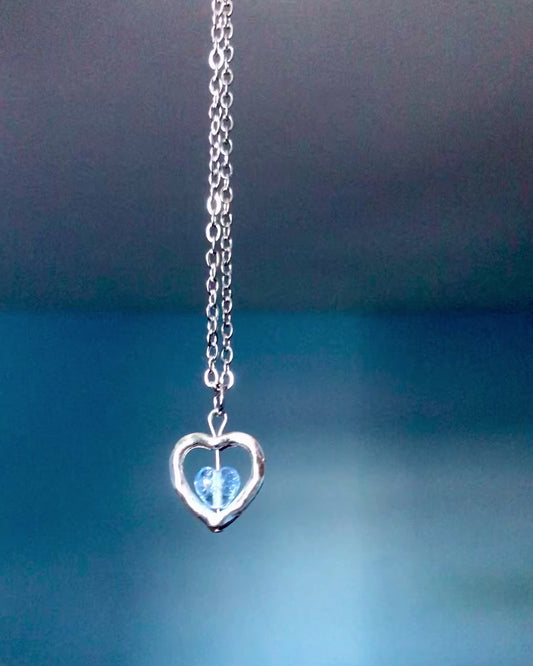 blue sweetheart necklace 🩵
